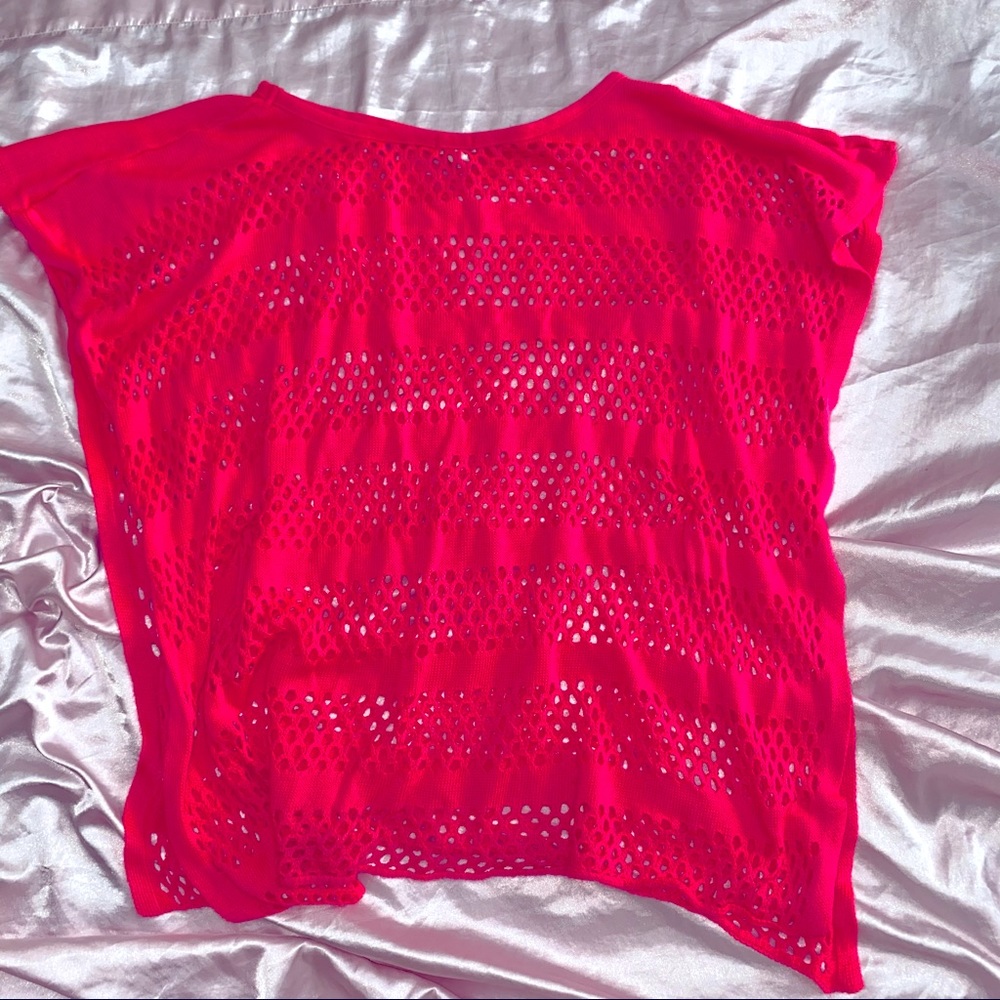 Cenit Knit Pink Poncho Cover Up - Picture 2 of 4